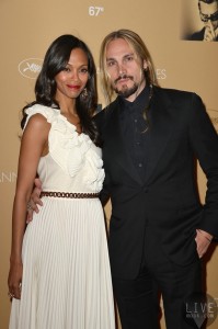 2014年，Zoe Saldana and Marco Perego