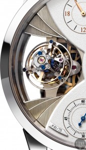 Jaeger-LeCoultre 积家Duomètre Sphérotourbillon Moon双翼立体双轴陀飞轮月相腕表_close-up spherotourbillon and moon phase