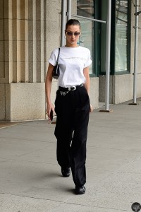 Bella Hadid shares a message about peace while out in New York City